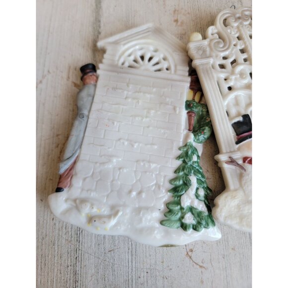 Lefton colonial couple village ornament Xmas set unique Carol - Picture 7 of 7